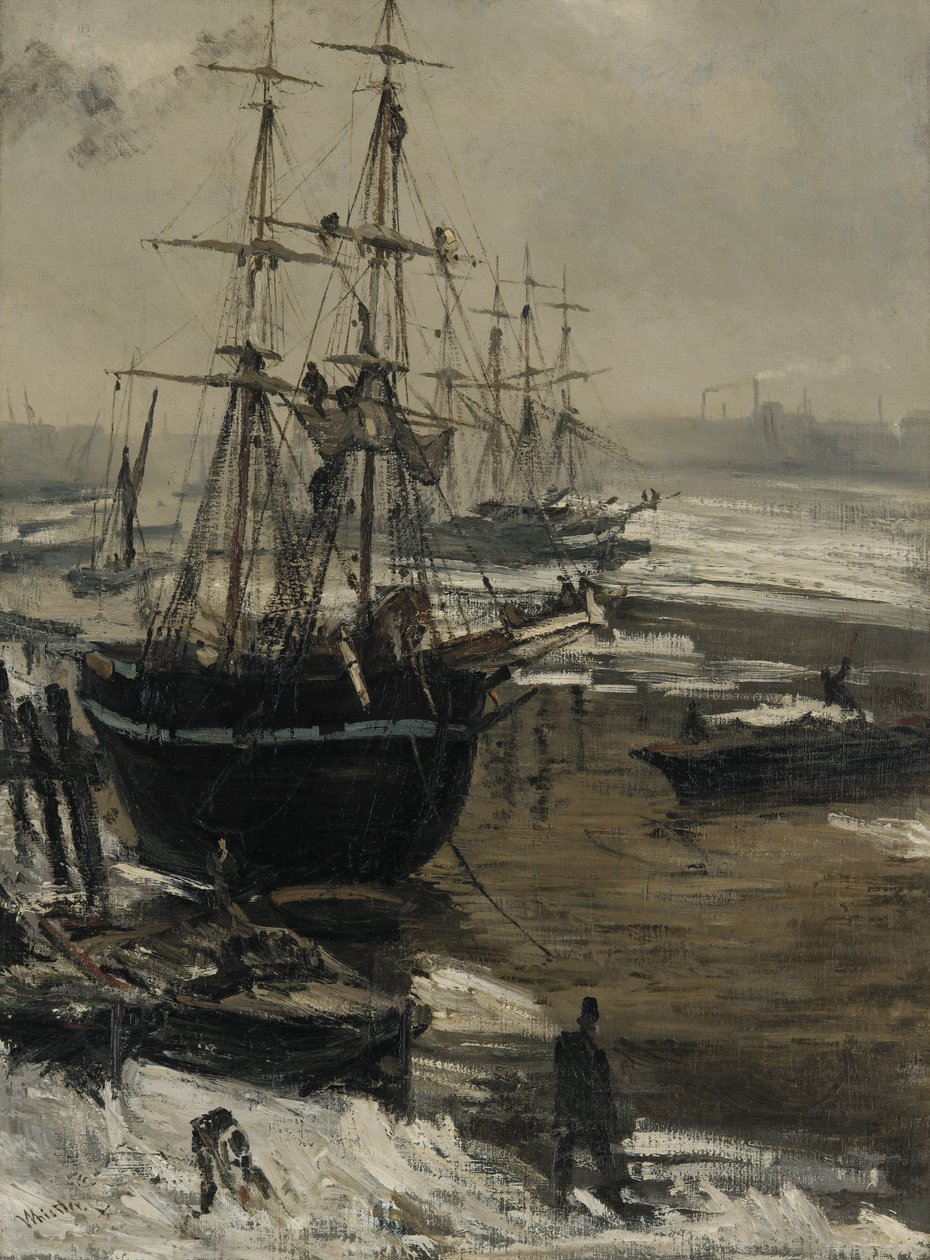 Die Themse im Eis von James Abbott McNeill Whistler