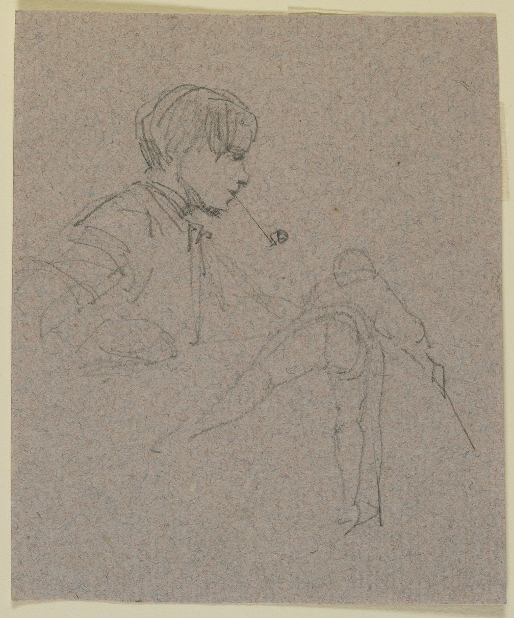 Junger Mann, der eine Pfeife raucht von James Abbott McNeill Whistler