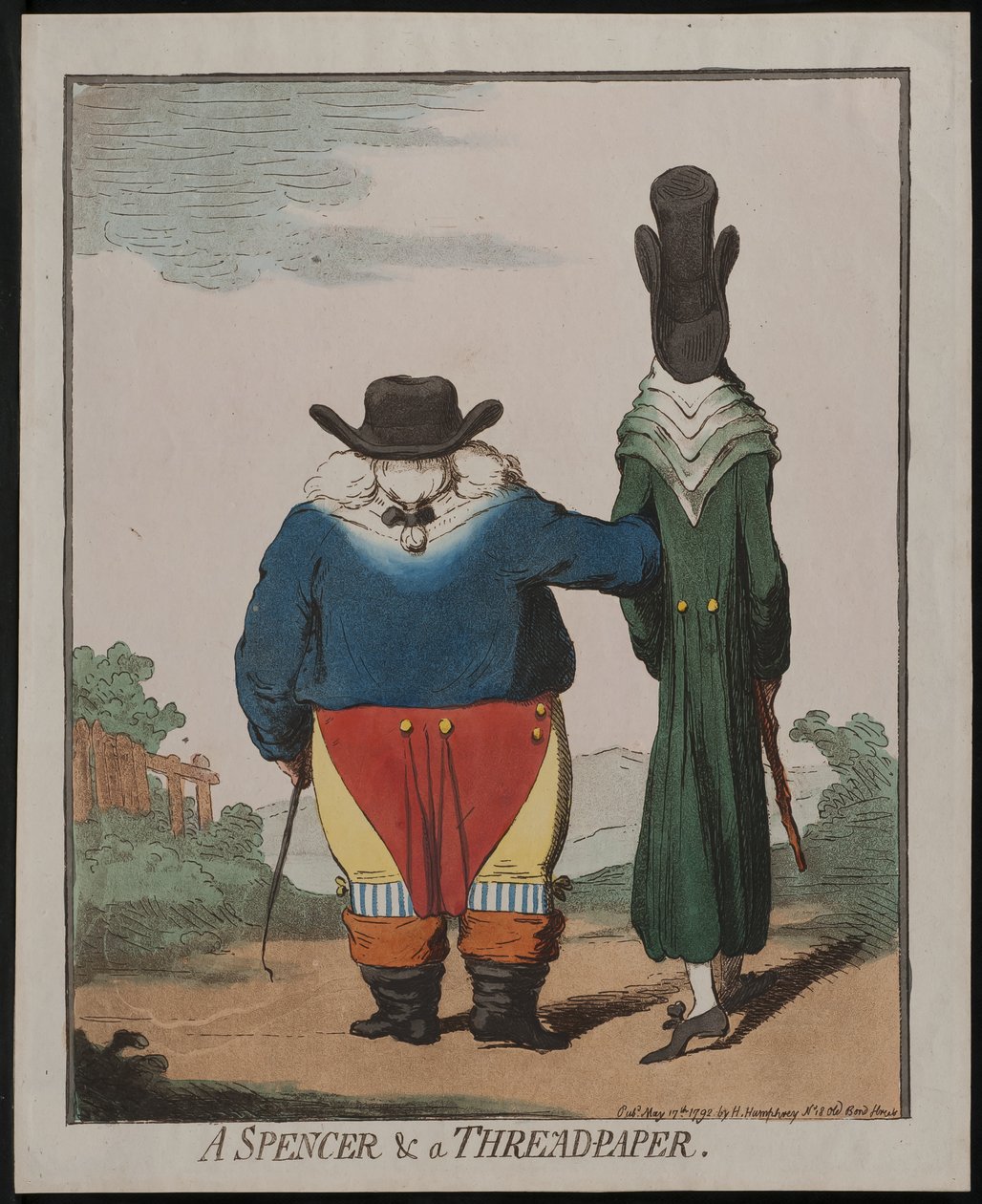 Ein Spencer und ein Fadenpapier, 1792 von James Gillray