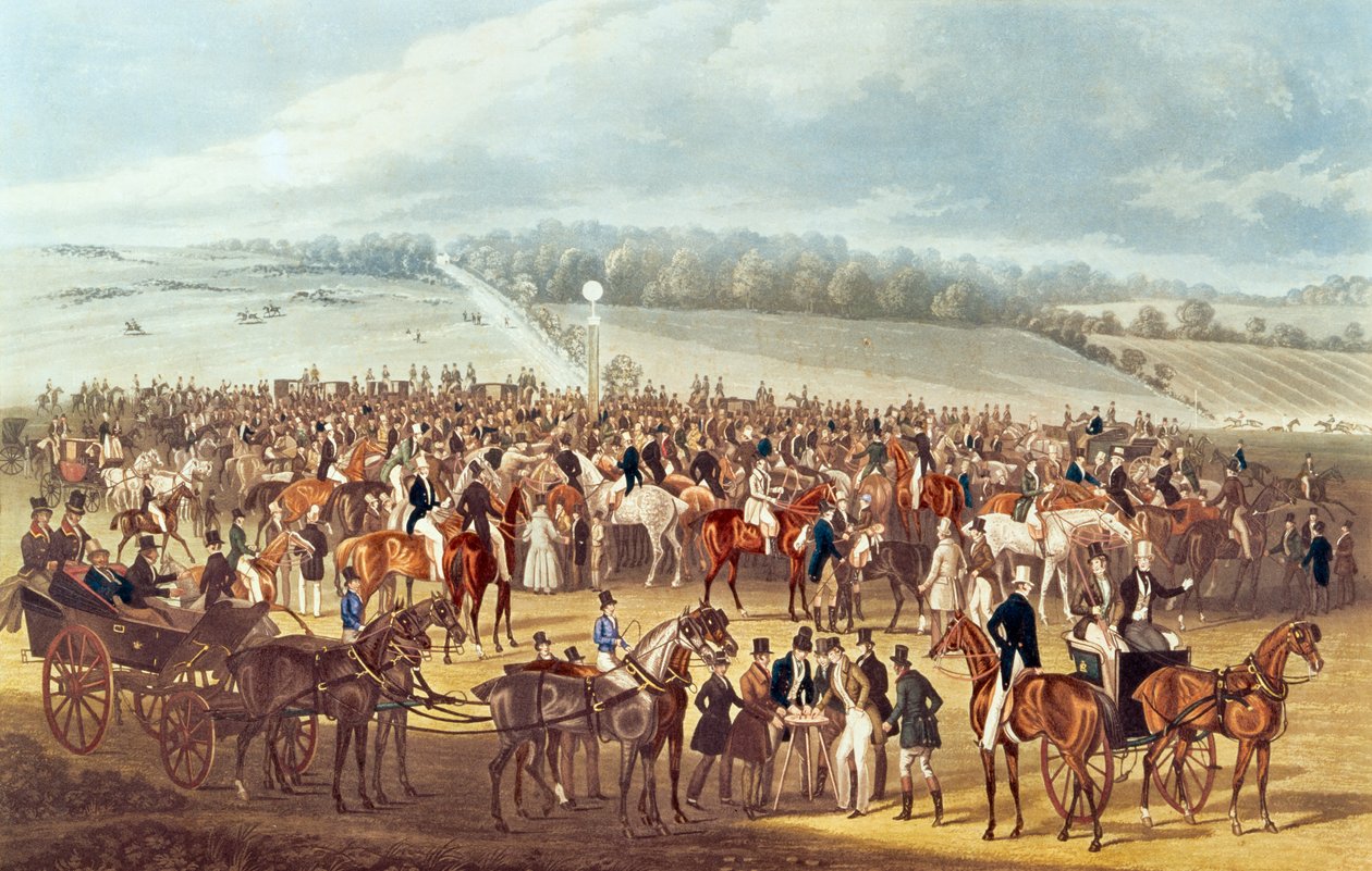 Der Wettposten, Epsom, 1830 von James Pollard