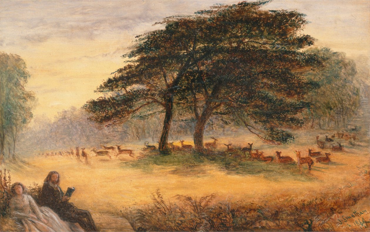 Liebende im Richmond Park (Windsor Park) von James Smetham