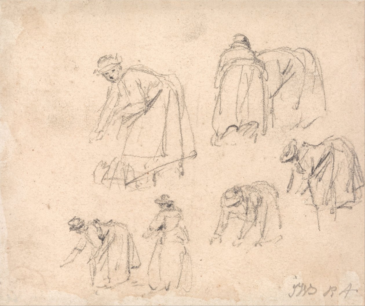 Figurenstudien - Frauen bei der Arbeit von James Ward