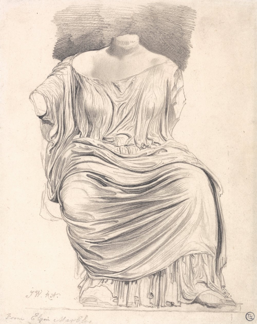 Studie einer Skulptur - von den Elgin Marbles von James Ward