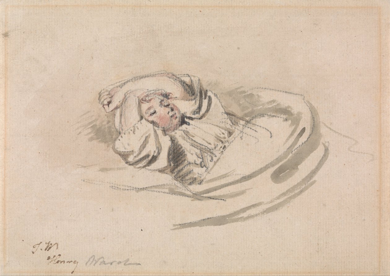 Der schlafende Sohn des Künstlers, Henry von James Ward