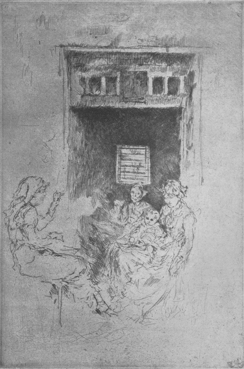 Perlenfädler, um 1880 von James Abbott McNeill Whistler