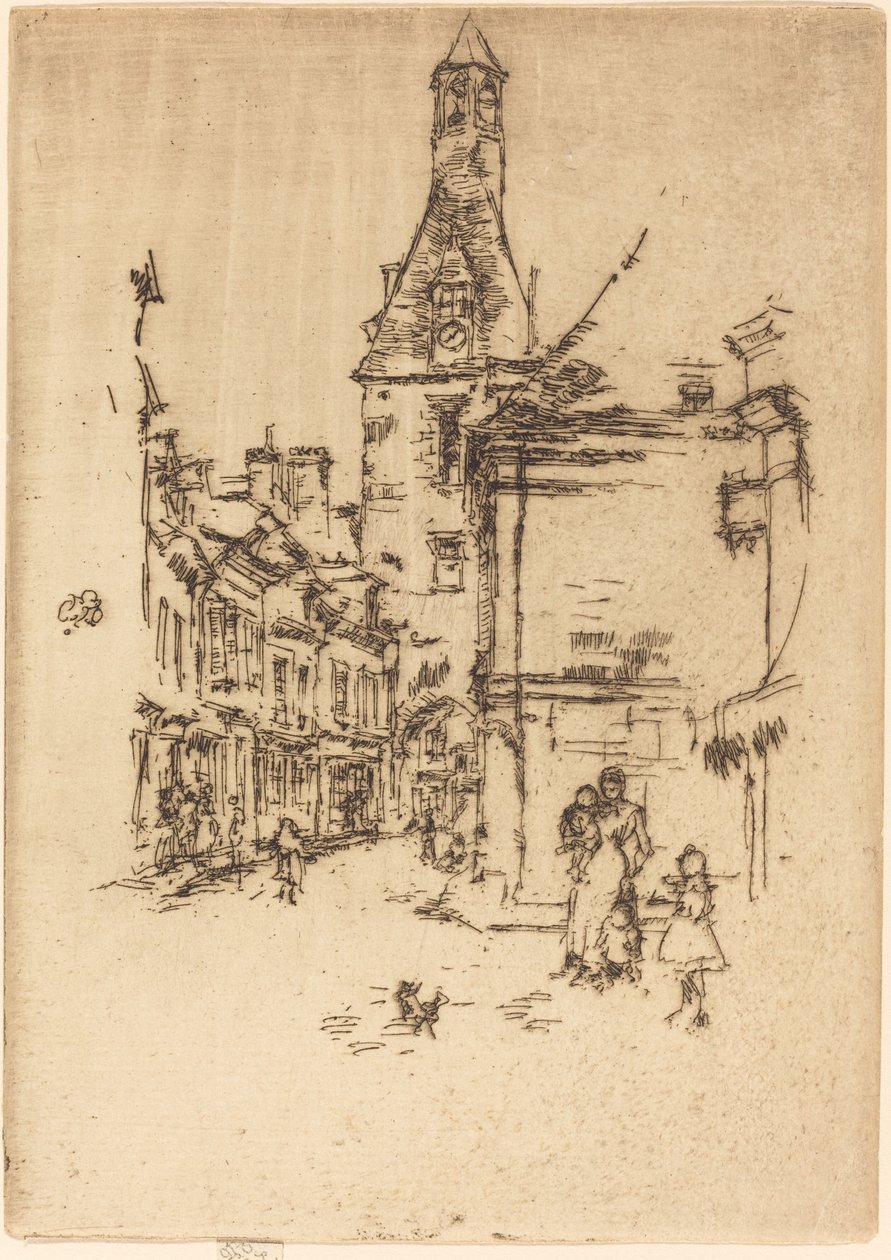 Uhrturm, Amboise, 1888 von James Abbott McNeill Whistler