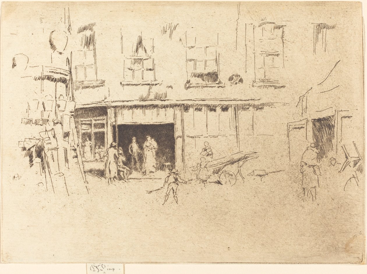 Kleiner Hof, ca. 1880 von James Abbott McNeill Whistler