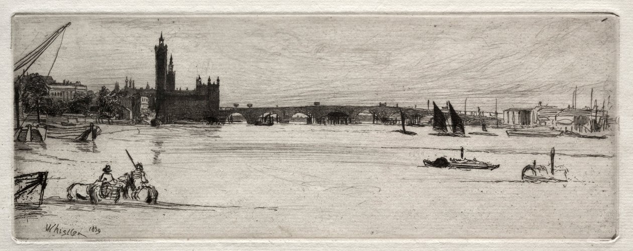 Alte Westminster-Brücke, 1871 von James Abbott McNeill Whistler