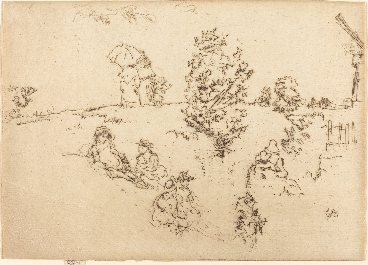 Befestigungsanlagen, Sandwich, ca. 1887 von James Abbott McNeill Whistler