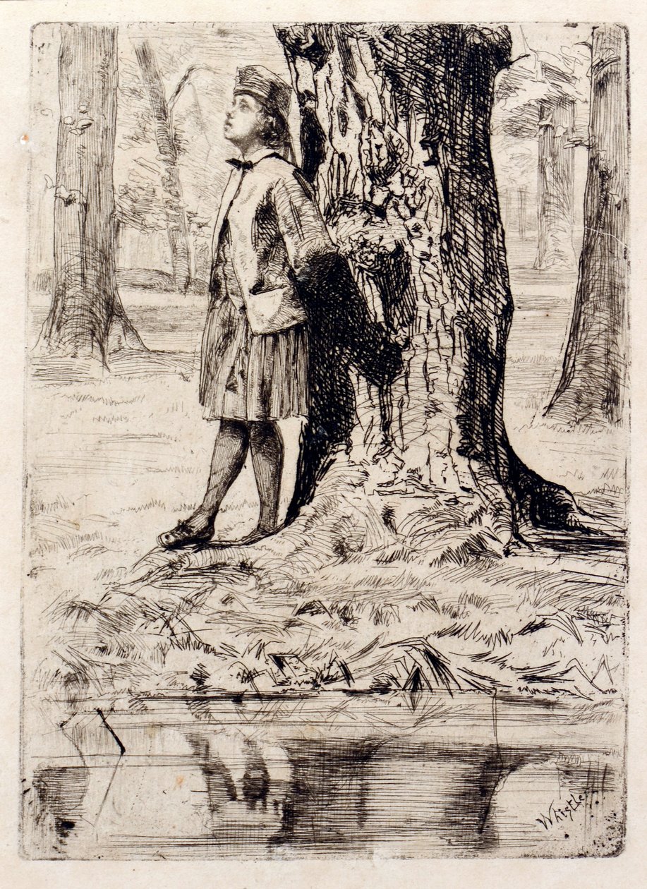 Seymour unter einem Baum stehend von James Abbott McNeill Whistler