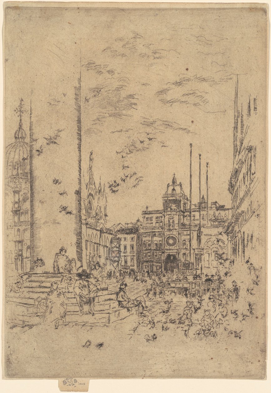 Die Piazzetta, 1879-1880 von James Abbott McNeill Whistler