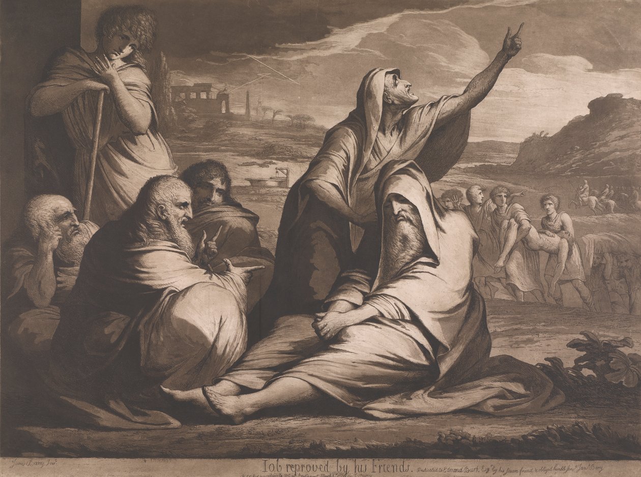 Hiob wird von seinen Freunden getadelt von James Barry