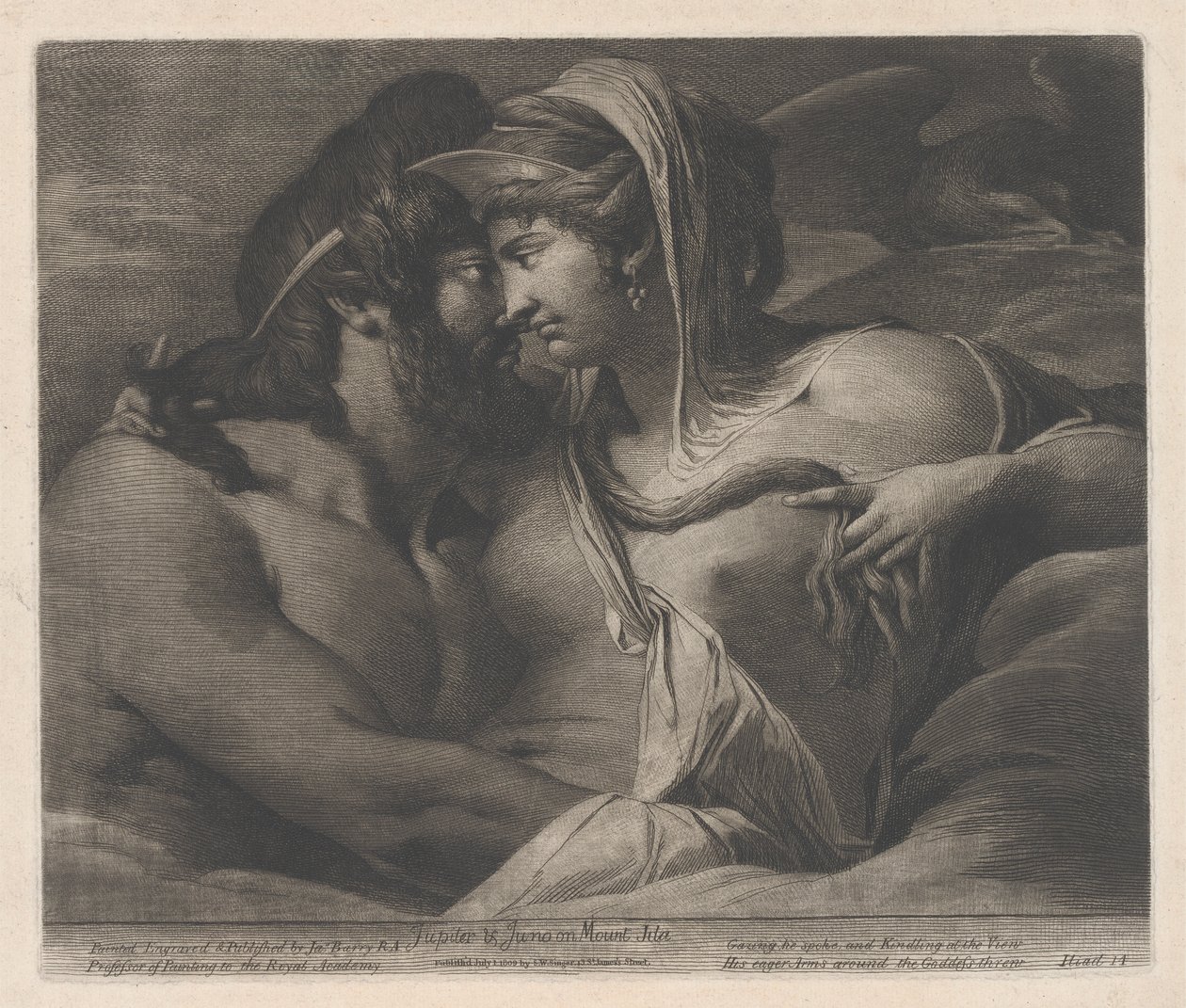 Jupiter und Juno auf dem Berg Ida von James Barry