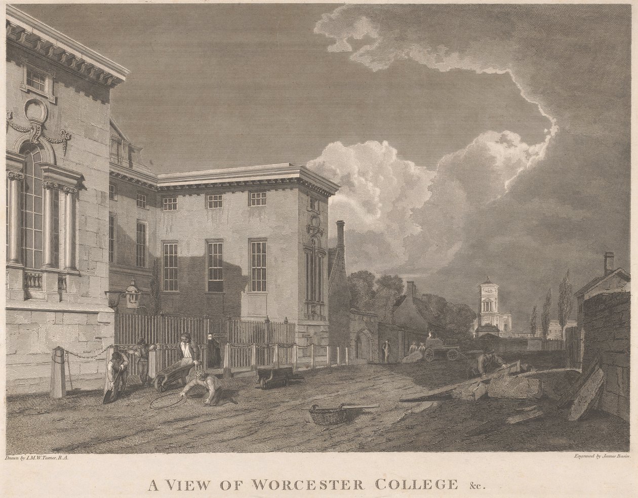 Ansicht des Worcester College &c. von James Basire