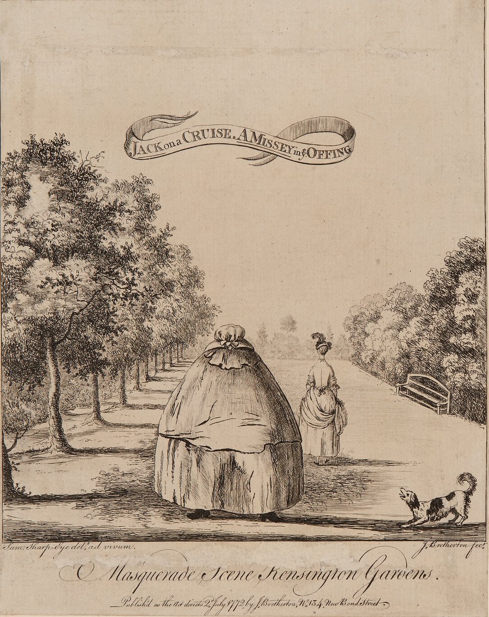 Maskeraden-Szene Kensington Gardens von James Bretherton