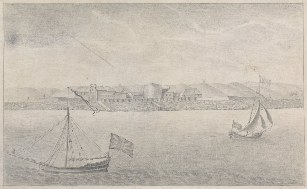 Boote in einem Hafen von James Bruce