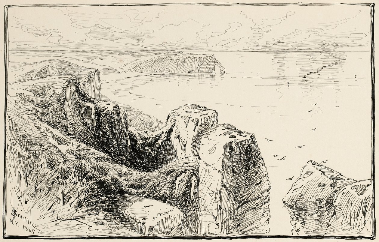 Klippen der Normandie, nahe Etretat von James David Smillie