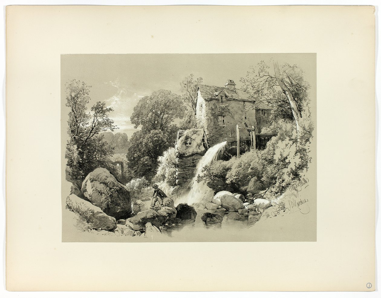 Pandy-Mühle, aus Picturesque Selections von James Duffield Harding