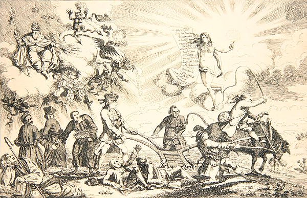 Kirchlicher und politischer Zustand der Nation von James Gillray