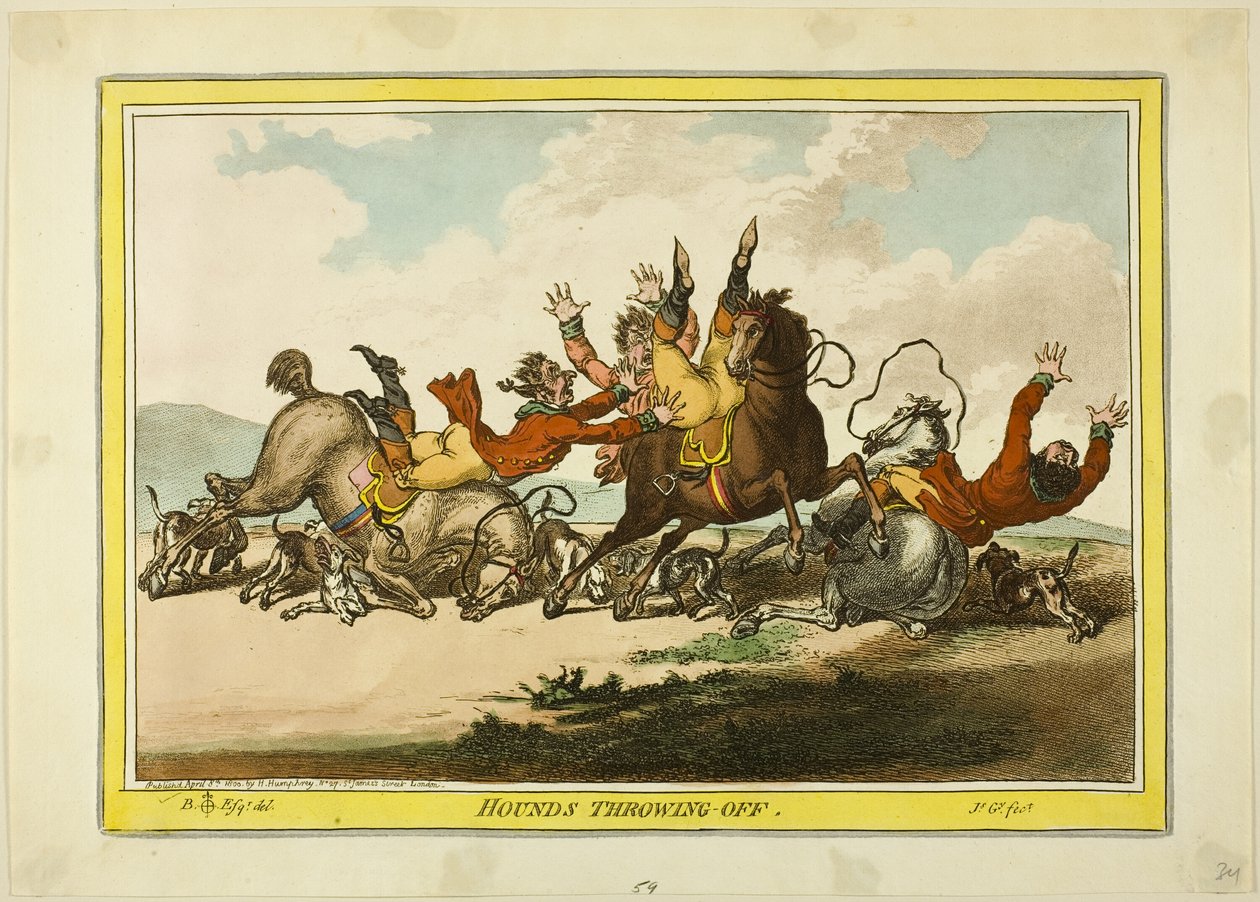 Hunde werfen ab von James Gillray