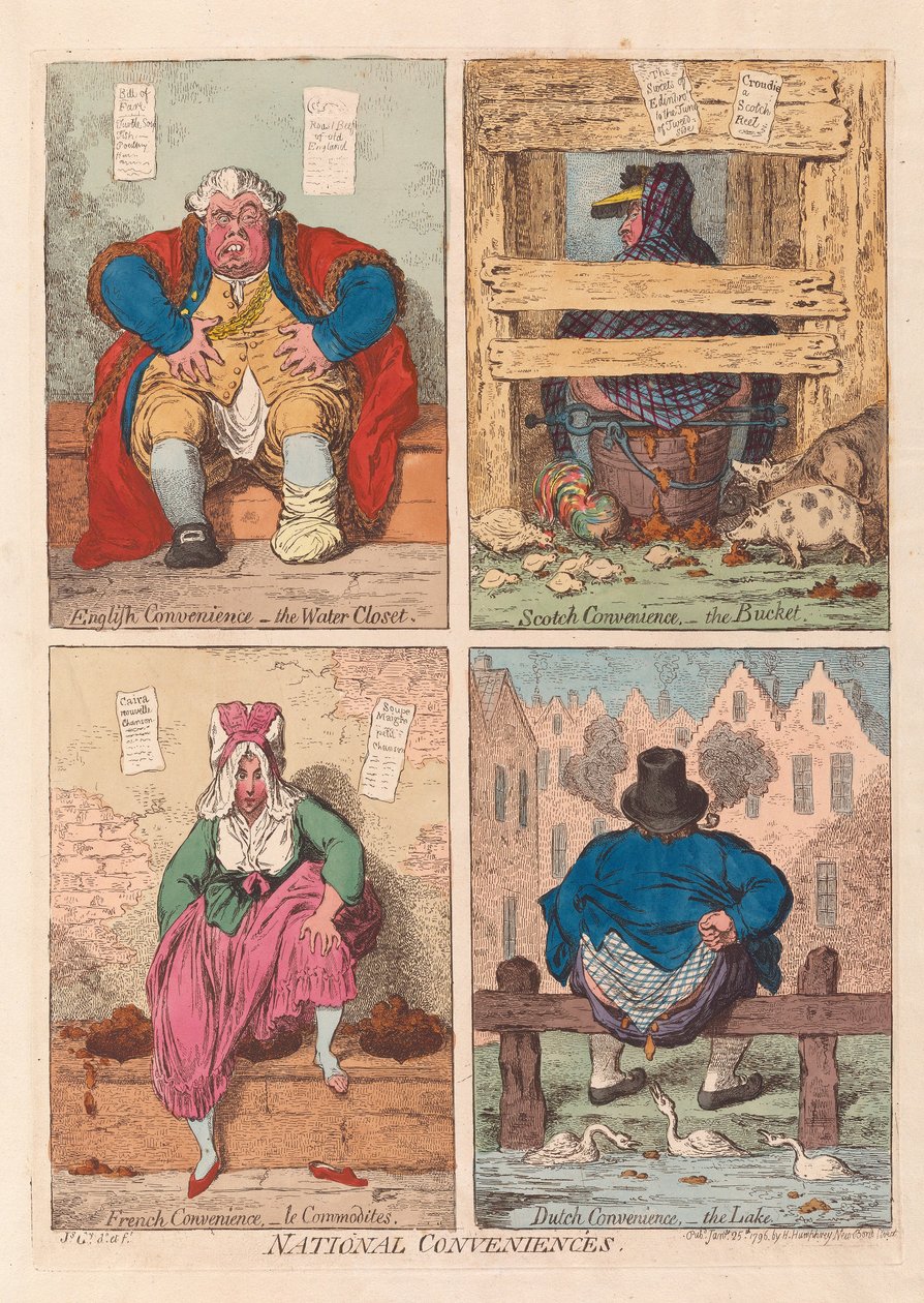 Nationale Annehmlichkeiten, veröffentlicht 1796 von James Gillray
