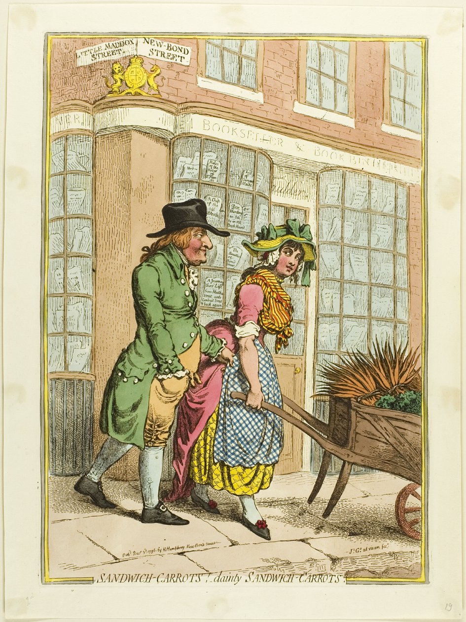 Sandwich-Karotten!-Feine Sandwich-Karotten von James Gillray
