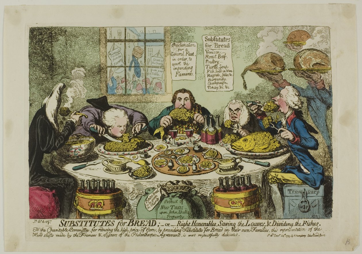 Ersatz für Brot von James Gillray