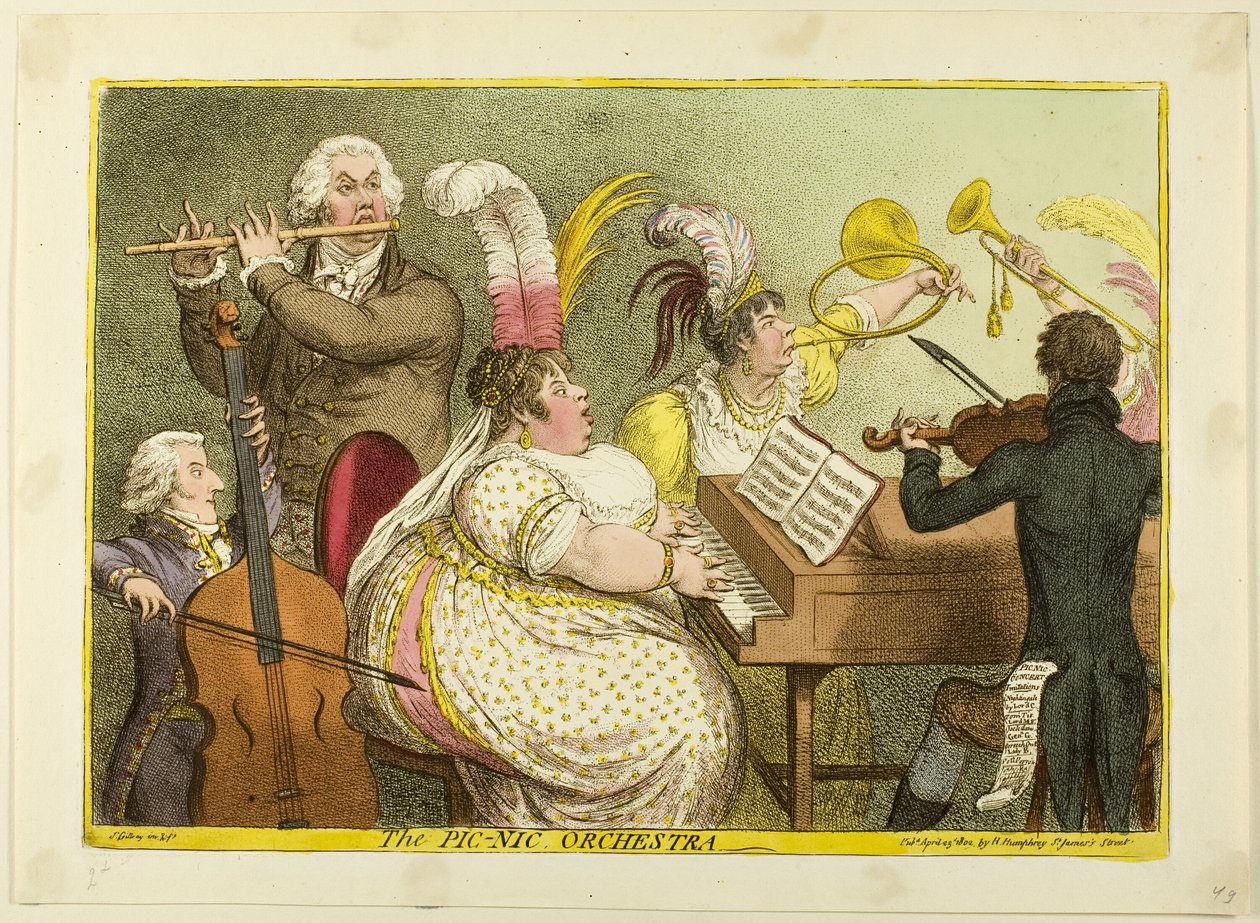 Das Picknick-Orchester von James Gillray
