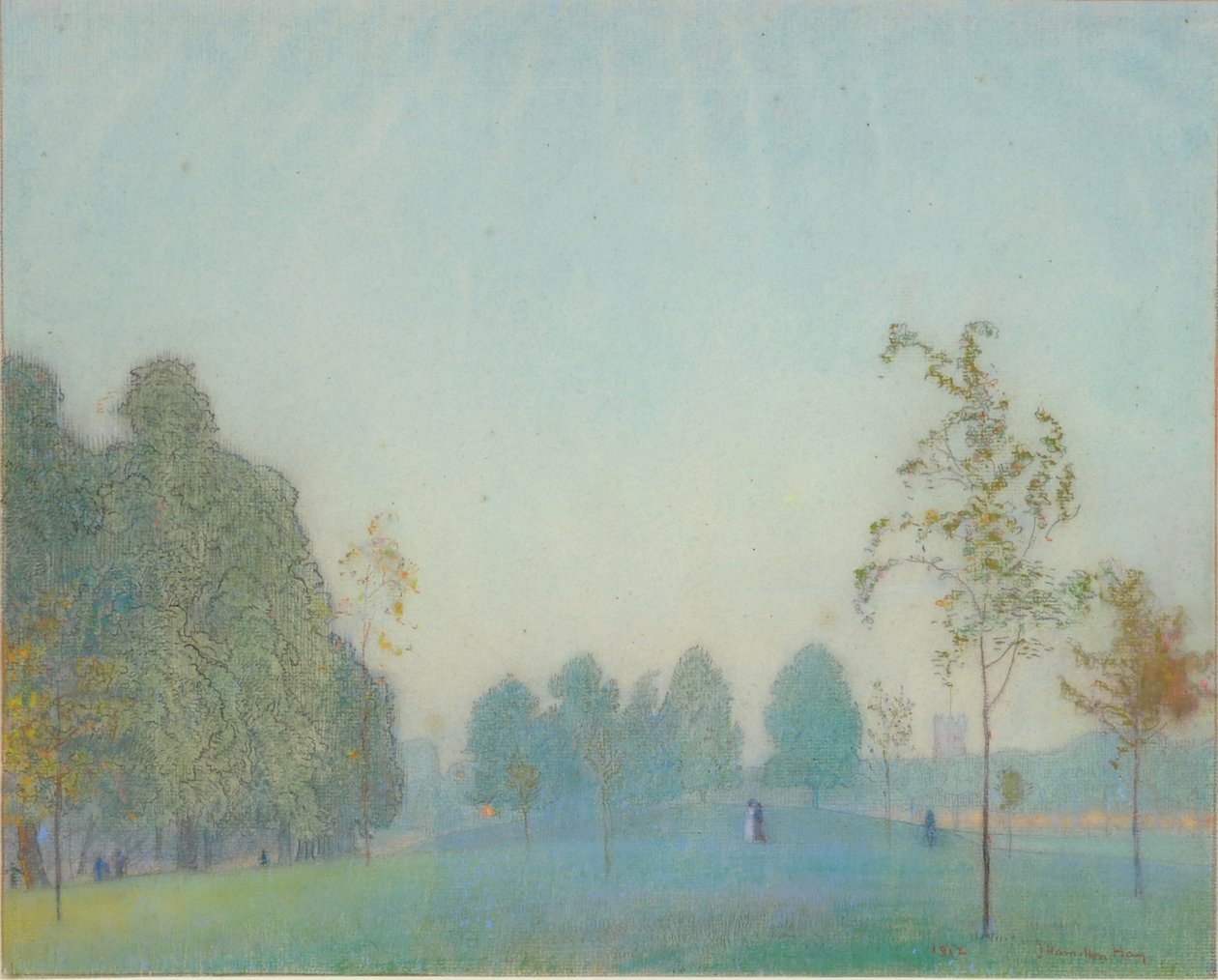 Parkszene und Turm, 1912 von James Hamilton Hay
