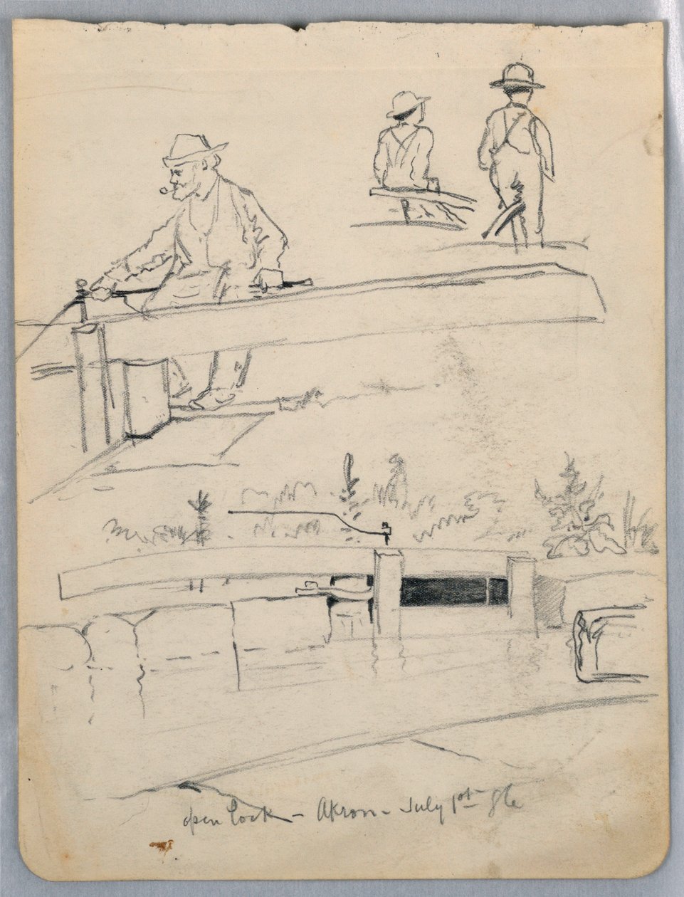 Offene Schleuse, Akron, Ohio von James Henry Moser
