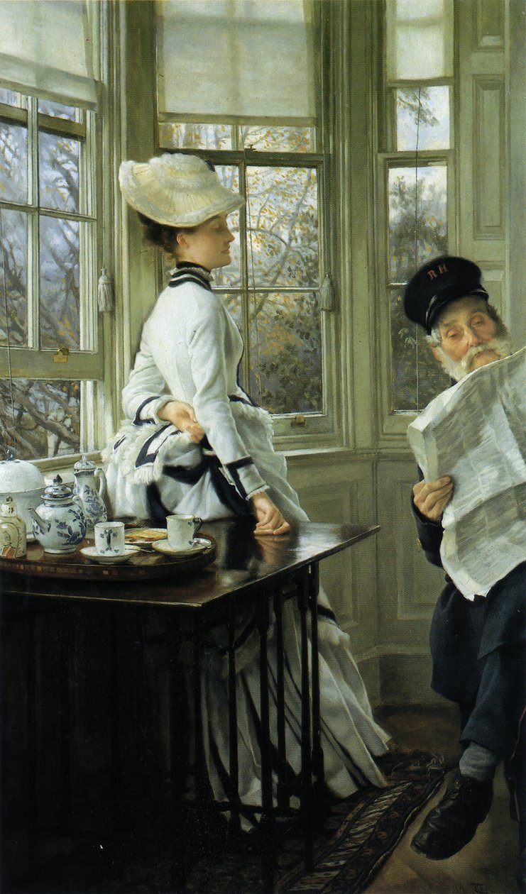 Die Nachrichten lesen, 1874 von James Jacques Joseph Tissot