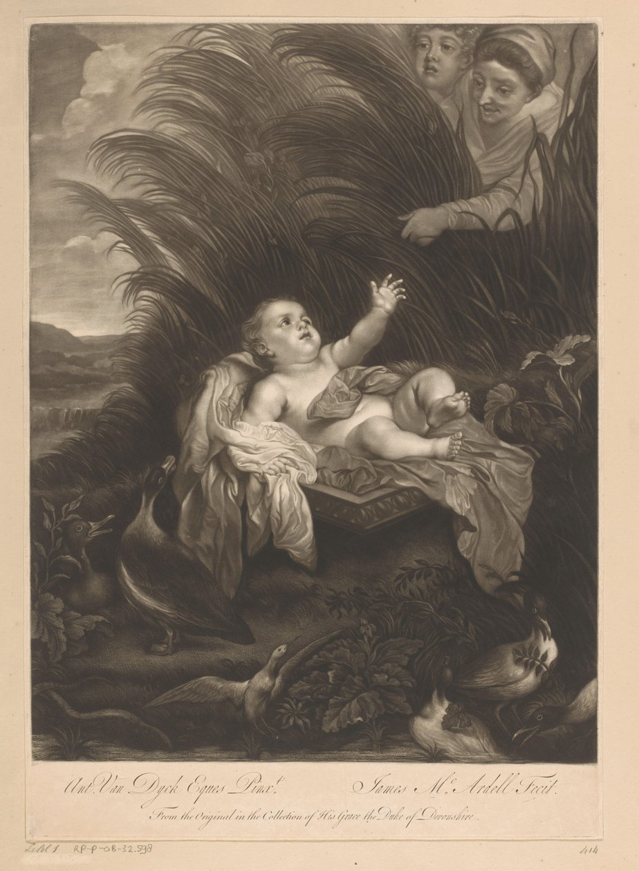 Auffindung des Moses von James McArdell