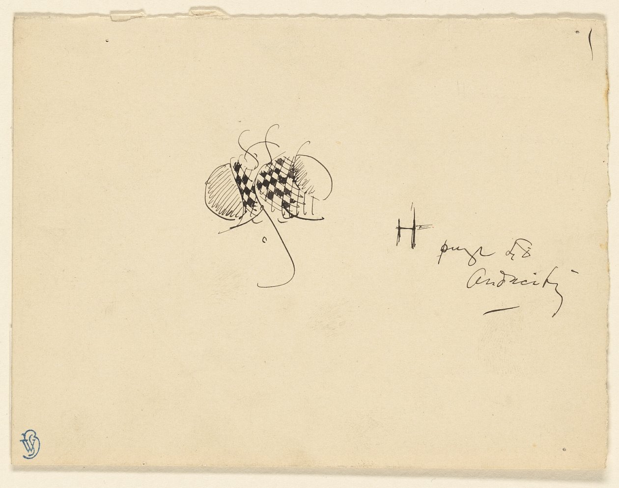 Schmetterling mit karierten Flügeln von James McNeill Whistler