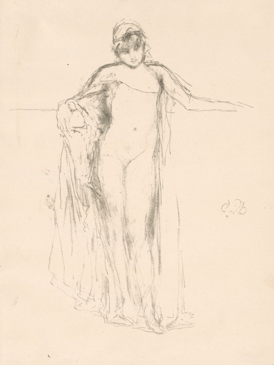 Verhülltes Modell, stehend von James McNeill Whistler
