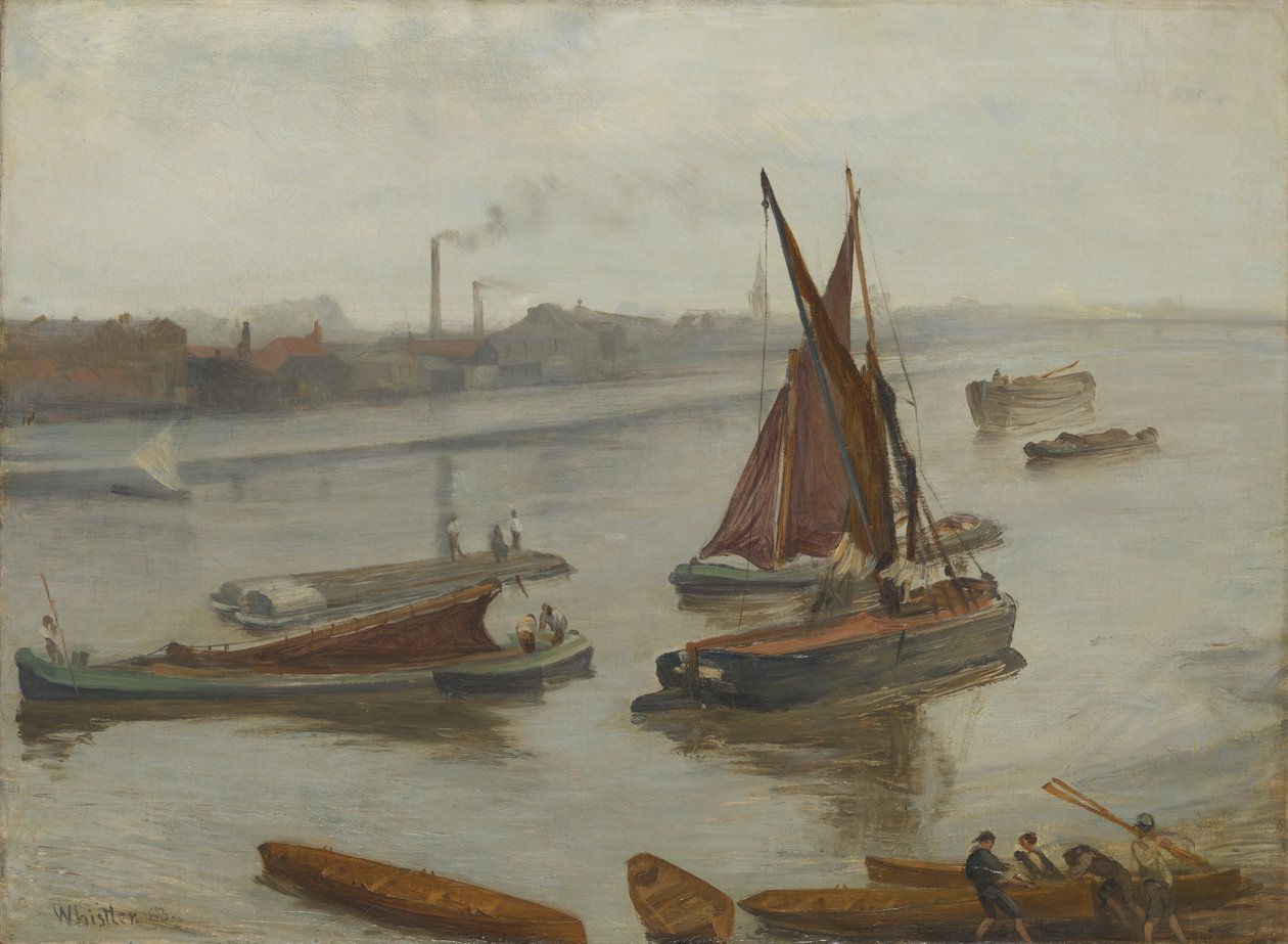 Grau und Silber: Alter Battersea Reach von James McNeill Whistler