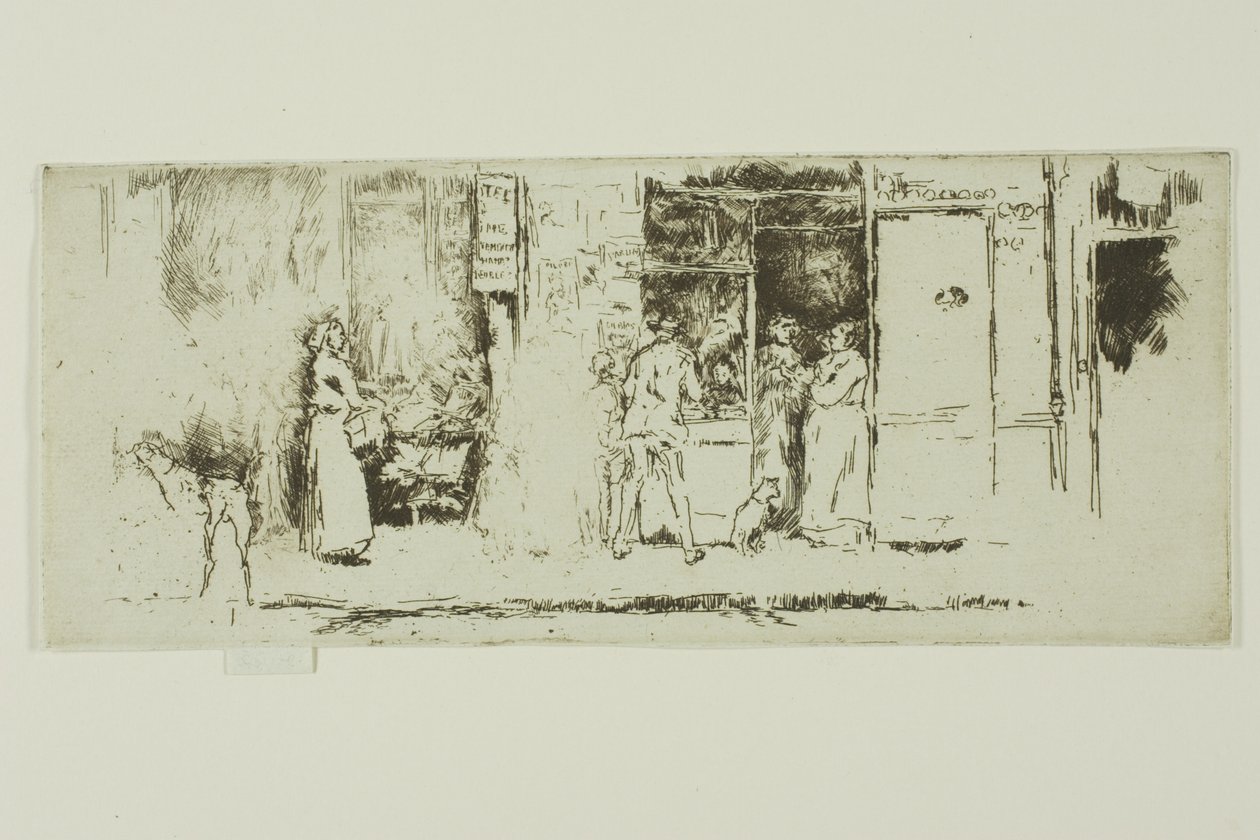 Zeitungsstand, Rue de Seine von James Abbott McNeill Whistler