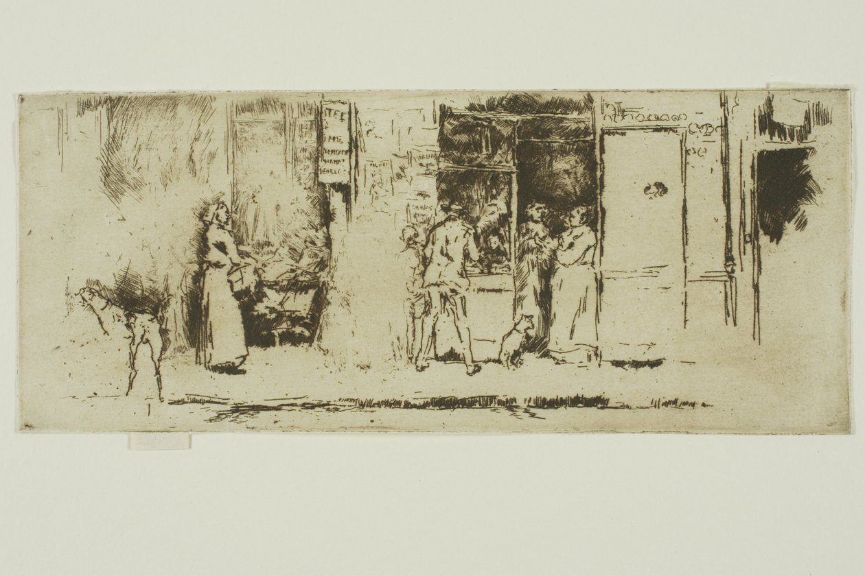 Zeitungsstand, Rue de Seine von James Abbott McNeill Whistler