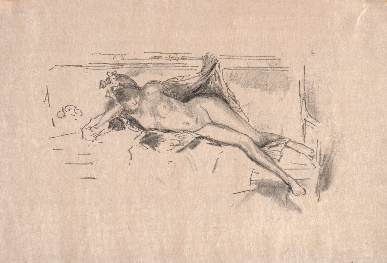 Nacktes Modell liegend von James McNeill Whistler