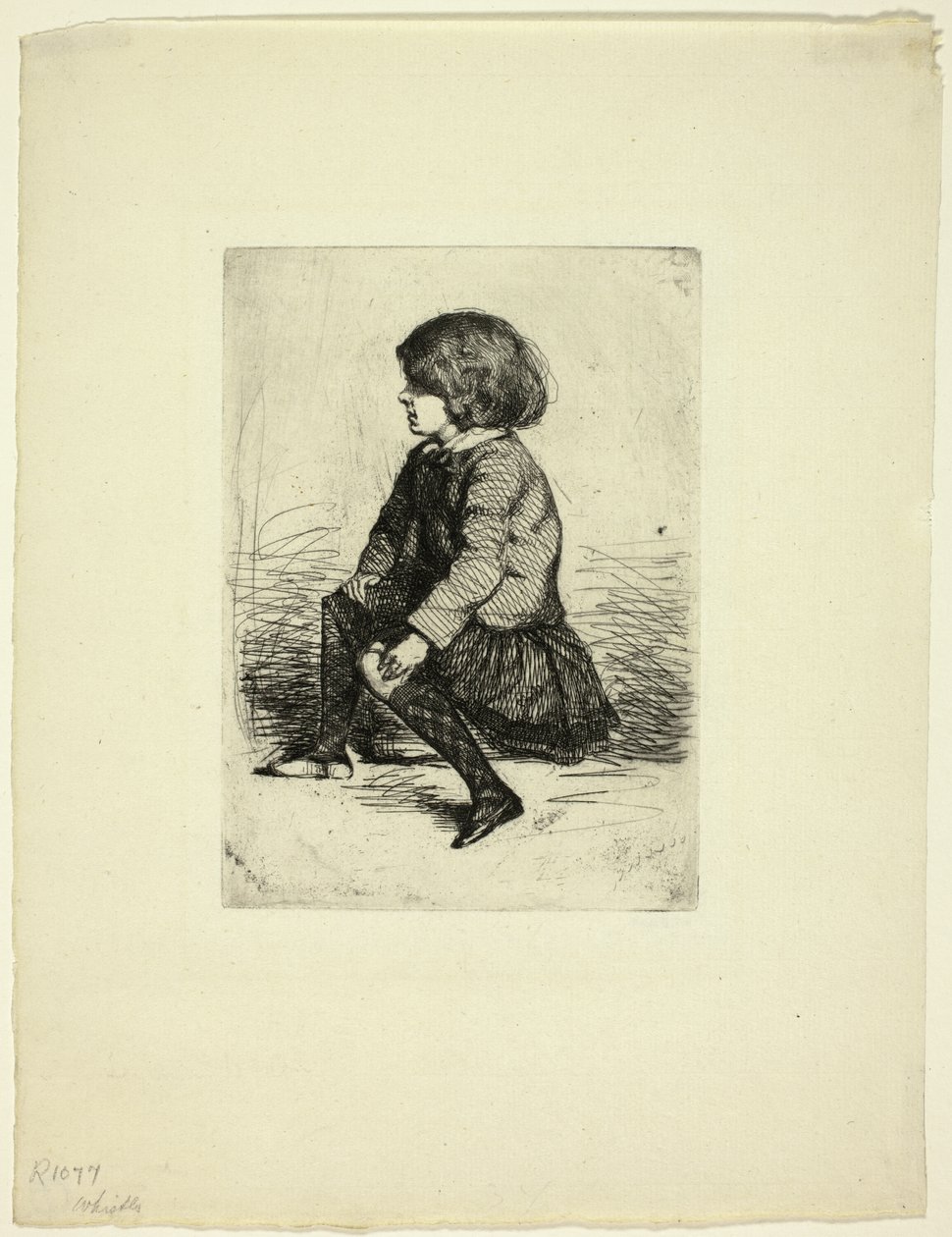 Seymour Haden, Jr, sitzend von James Abbott McNeill Whistler