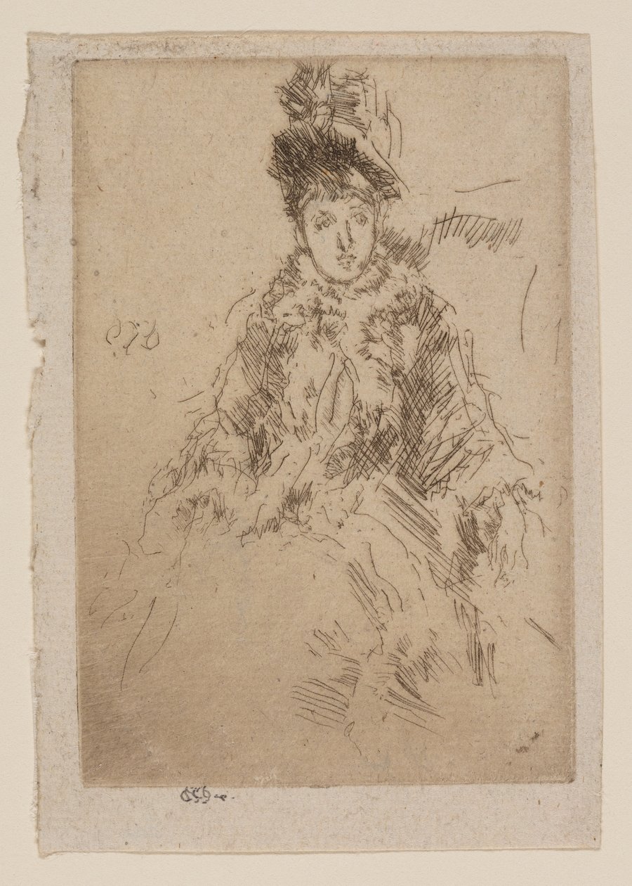 Der Pelzkragen: Miss Lenoir von James Abbott McNeill Whistler