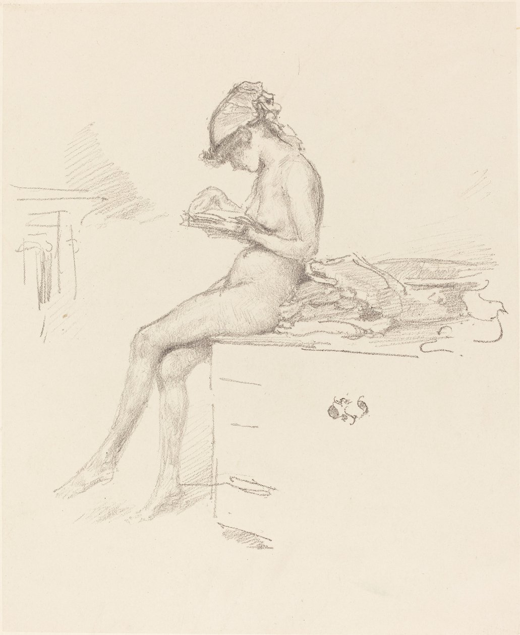 Das kleine nackte Modell, lesend von James Abbott McNeill Whistler