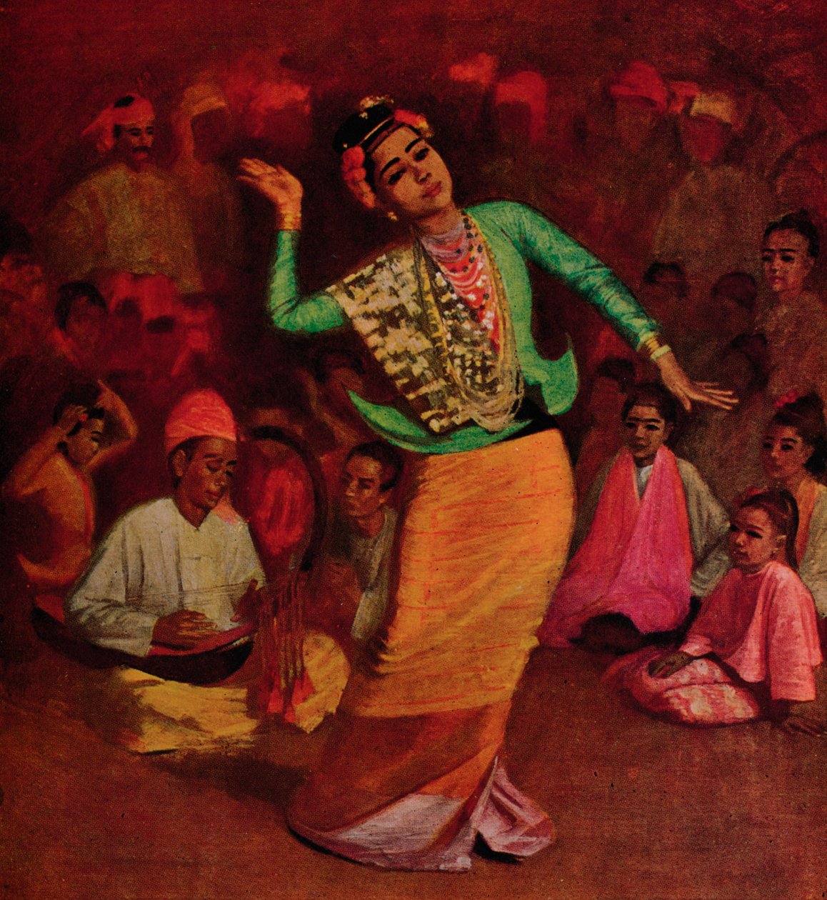 Ein burmesisches Tanzmädchen, 1913 von James Raeburn Middleton