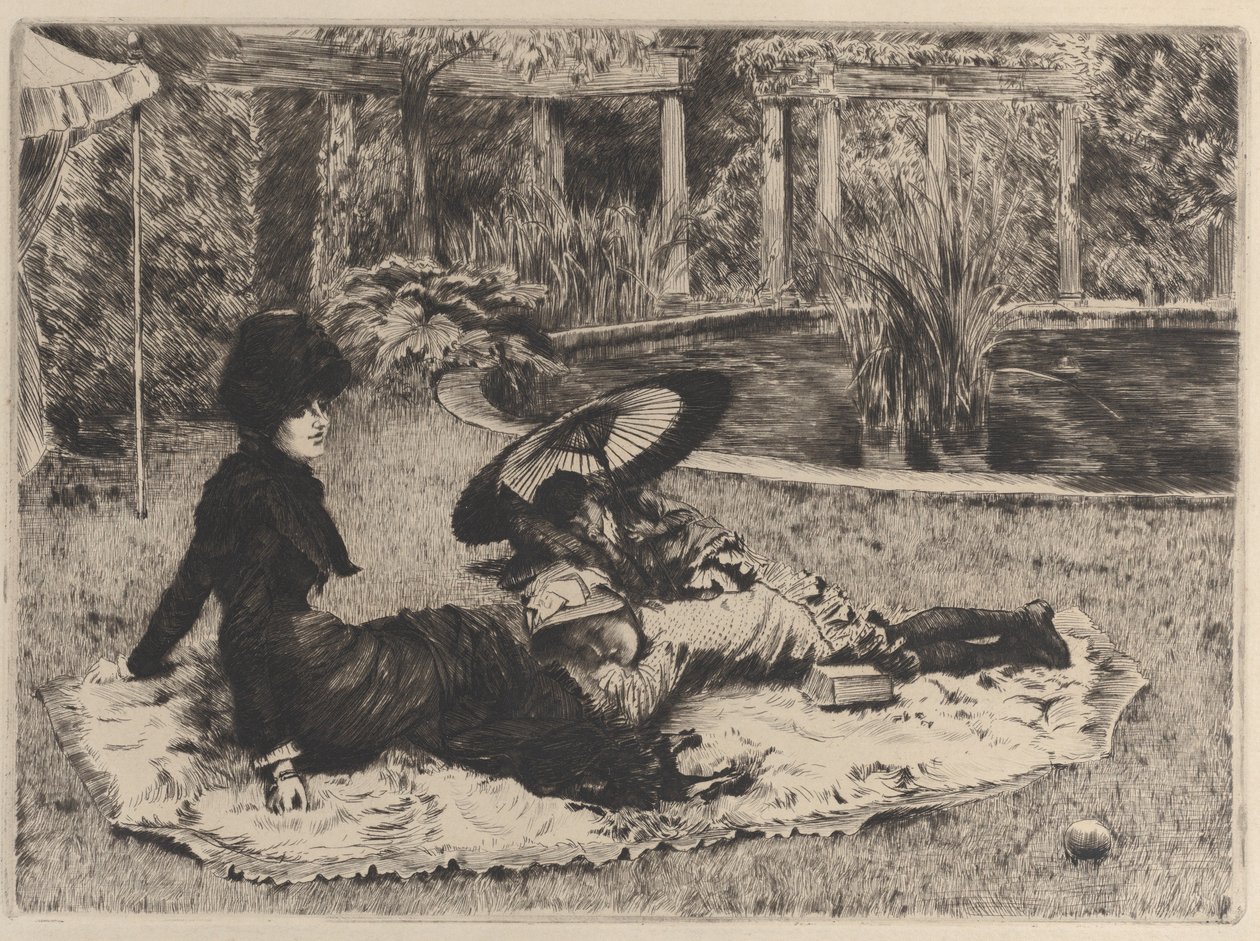 Auf dem Gras, 1880 von James Tissot