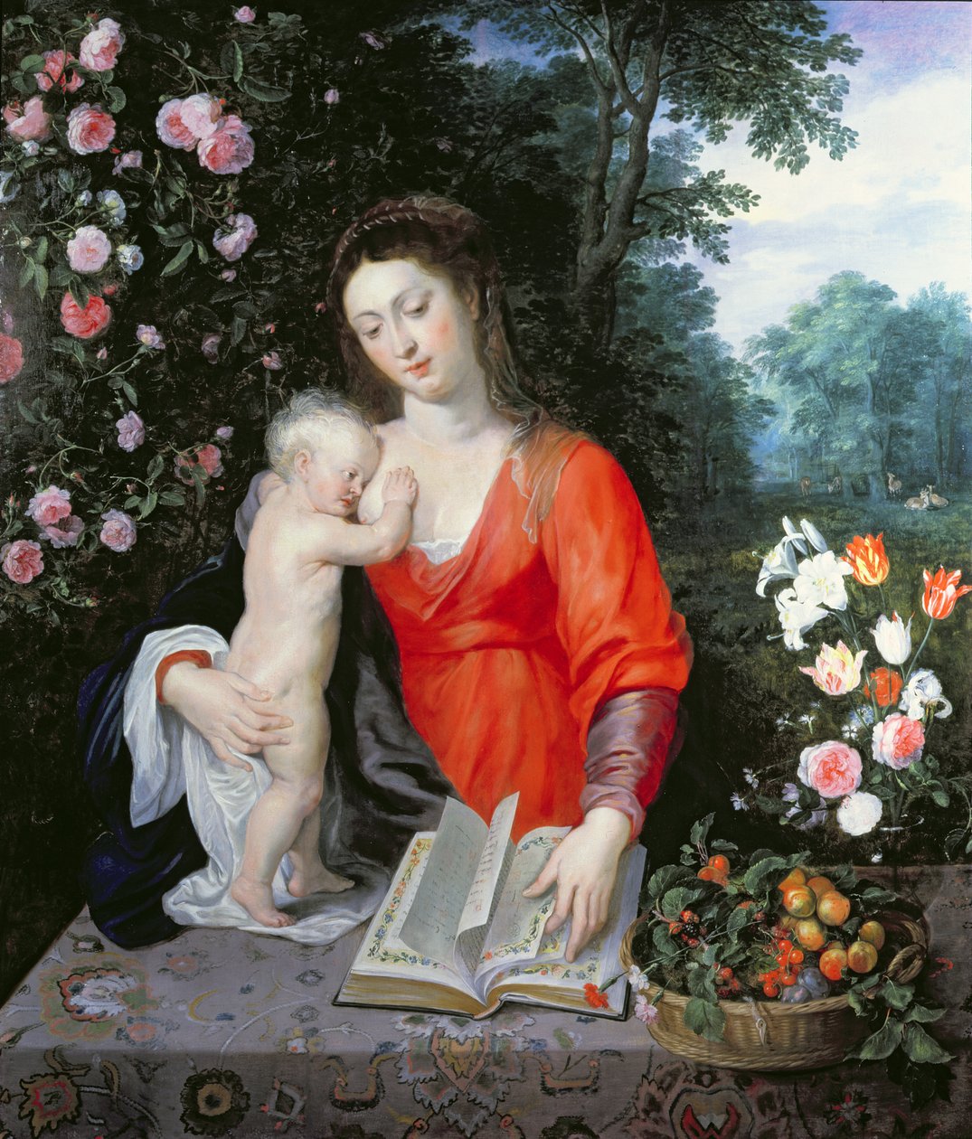 Jungfrau und Kind in einer Landschaft von Peter Paul Rubens