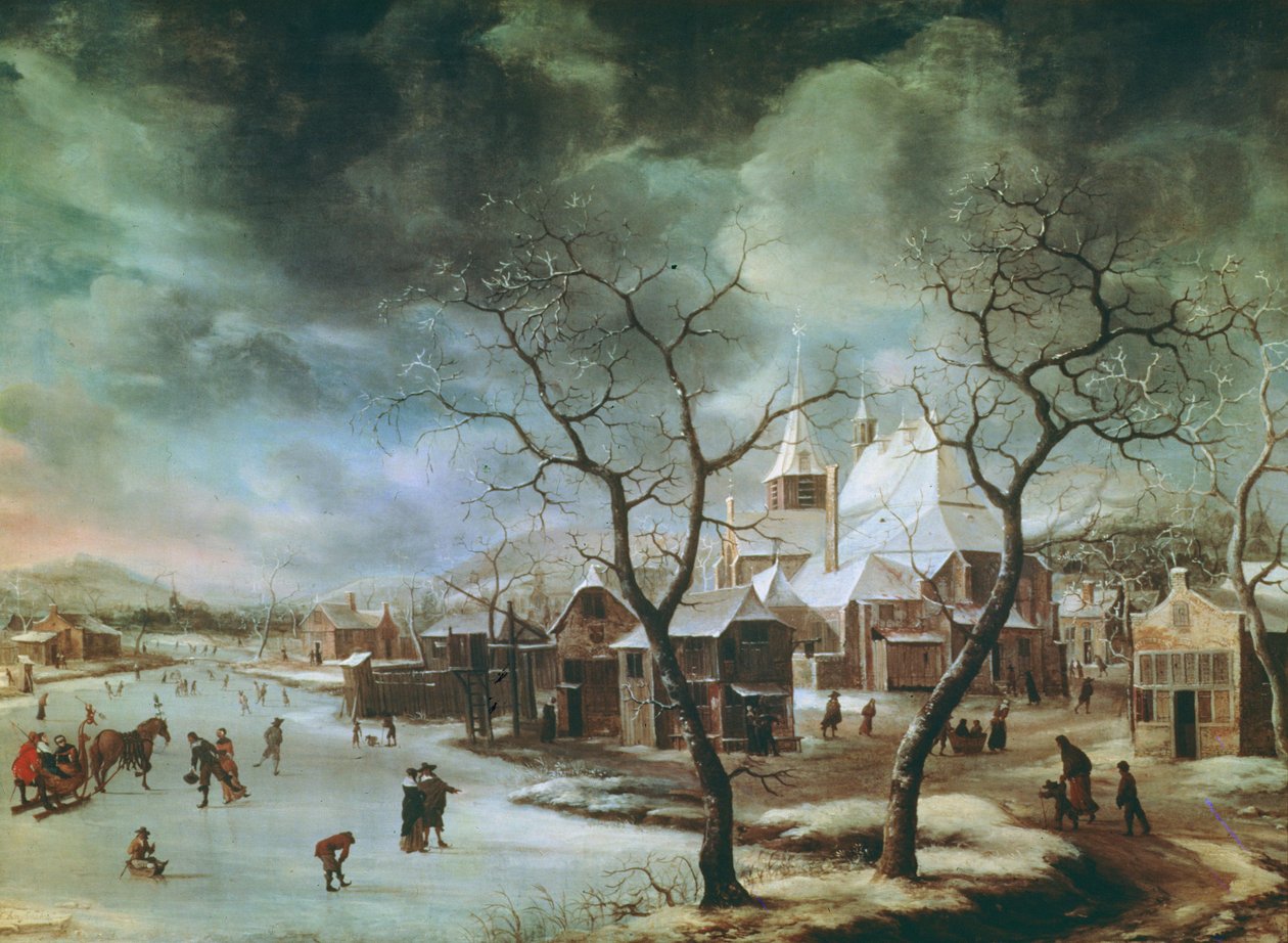 Winterszene von Jan Abrahamsz. Beerstraten