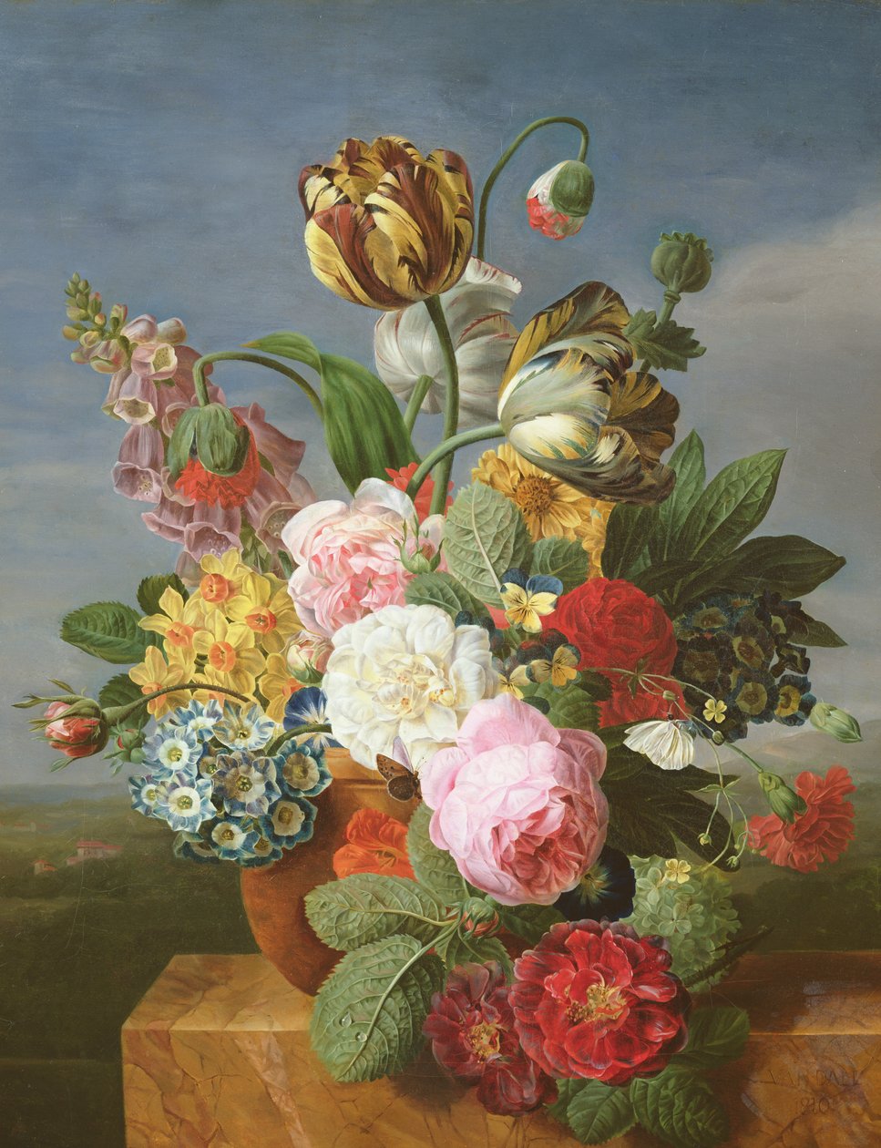 Blumenstrauß in einer Vase von Jan Frans van Dael