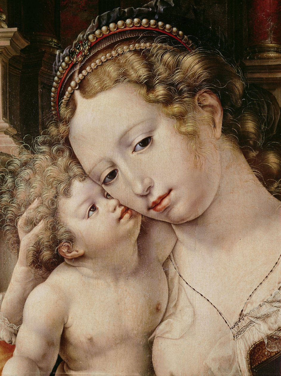 Jungfrau und Kind (Detail) von Jan Gossaert