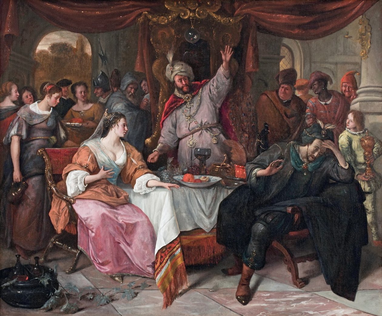 Der Zorn des Ahasveros von Jan Havickszoon Steen
