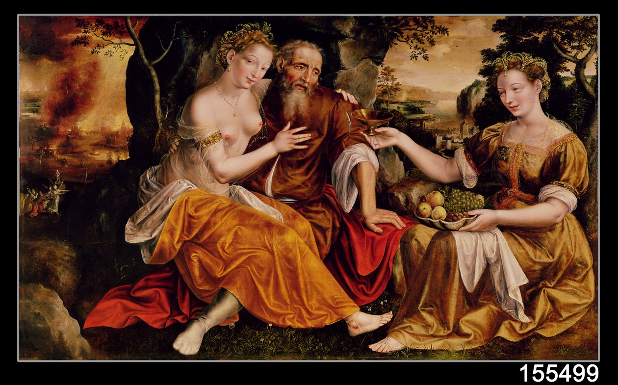 Lot und seine Töchter, ca. 1565 von Jan Massys or Metsys
