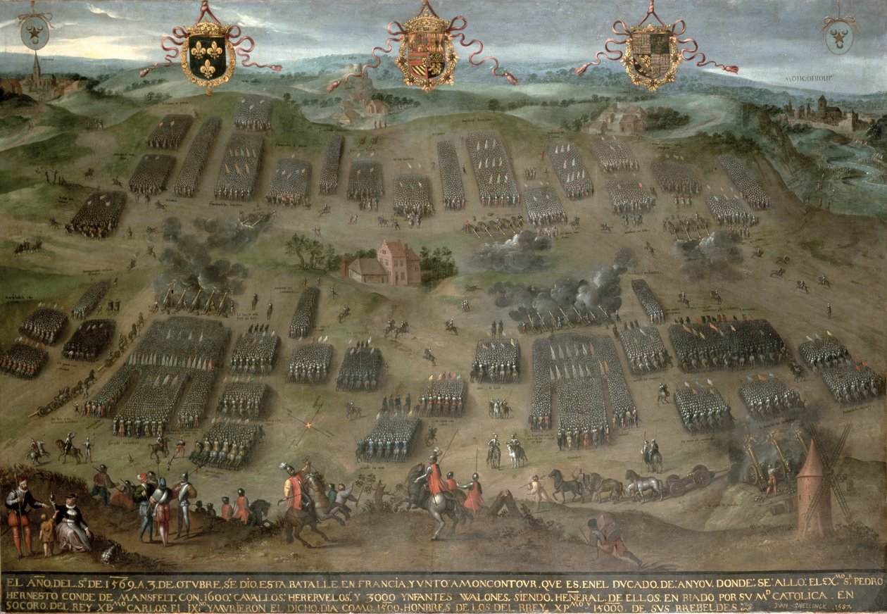 Die Schlacht von Moncontour, 30. Oktober 1569, 1587 von Jan Snellinck